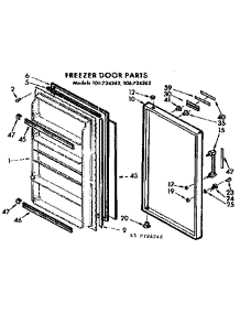 Door Parts parts for Kenmore Freezer 106.724262 (106724262, 106 724262) from AppliancePartsPros.com