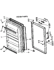 Door Parts parts for Kenmore Freezer 106.724281 (106724281, 106 724281) from AppliancePartsPros.com