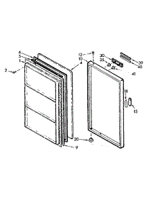 Door Parts parts for Kenmore Freezer 106.724300 (106724300, 106 724300) from AppliancePartsPros.com
