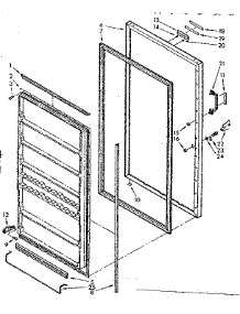 Door Parts parts for Kenmore Freezer 106.724520 (106724520, 106 724520) from AppliancePartsPros.com
