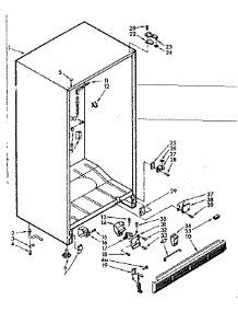 Cabinet Parts parts for Kenmore Freezer 106.724530 (106724530, 106 724530) from AppliancePartsPros.com