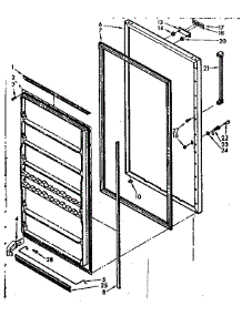 Door Parts parts for Kenmore Freezer 106.724530 (106724530, 106 724530) from AppliancePartsPros.com