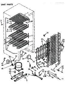 Unit Parts parts for Kenmore Freezer 106.725130 (106725130, 106 725130) from AppliancePartsPros.com