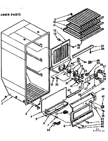 Liner Parts parts for Kenmore Freezer 106.725140 (106725140, 106 725140) from AppliancePartsPros.com