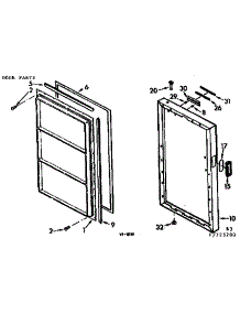 Door Parts parts for Kenmore Freezer 106.725200 (106725200, 106 725200) from AppliancePartsPros.com
