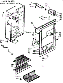 Liner Parts parts for Kenmore Freezer 106.725300 (106725300, 106 725300) from AppliancePartsPros.com