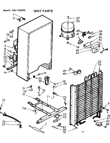 Unit Parts parts for Kenmore Freezer 106.725300 (106725300, 106 725300) from AppliancePartsPros.com