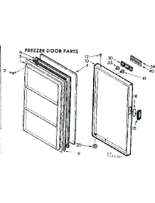 Door Parts parts for Kenmore Freezer 106.725301 (106725301, 106 725301) from AppliancePartsPros.com