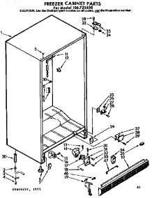 Cabinet Parts parts for Kenmore Freezer 106.725530 (106725530, 106 725530) from AppliancePartsPros.com