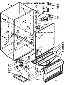 Liner Parts parts for Kenmore Freezer 106.725530 (106725530, 106 725530) from AppliancePartsPros.com