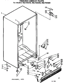 Cabinet Parts parts for Kenmore Freezer 106.725540 (106725540, 106 725540) from AppliancePartsPros.com