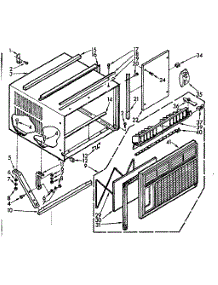 Cabinet Parts parts for Kenmore Heat Pump System 106.72620 (10672620, 106 72620) from AppliancePartsPros.com