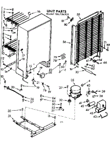 Unit Parts parts for Kenmore Freezer 106.726200 (106726200, 106 726200) from AppliancePartsPros.com