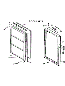 Door Parts parts for Kenmore Freezer 106.726200 (106726200, 106 726200) from AppliancePartsPros.com