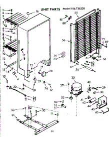 Unit Parts parts for Kenmore Freezer 106.726220 (106726220, 106 726220) from AppliancePartsPros.com