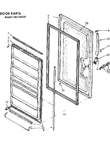 Door Parts parts for Kenmore Freezer 106.726231 (106726231, 106 726231) from AppliancePartsPros.com