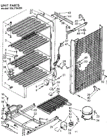 Unit Parts parts for Kenmore Freezer 106.726231 (106726231, 106 726231) from AppliancePartsPros.com