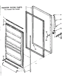 Door Parts parts for Kenmore Freezer 106.726240 (106726240, 106 726240) from AppliancePartsPros.com