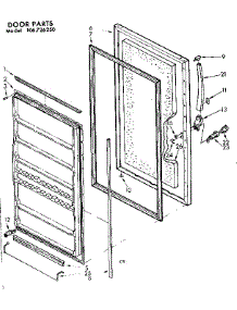 Door Parts parts for Kenmore Freezer 106.726250 (106726250, 106 726250) from AppliancePartsPros.com