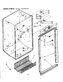 Liner Parts parts for Kenmore Freezer 106.726250 (106726250, 106 726250) from AppliancePartsPros.com