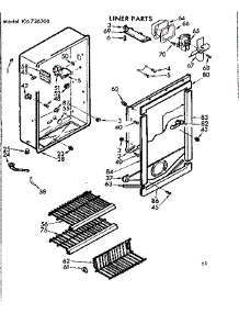 Liner Parts parts for Kenmore Freezer 106.726300 (106726300, 106 726300) from AppliancePartsPros.com