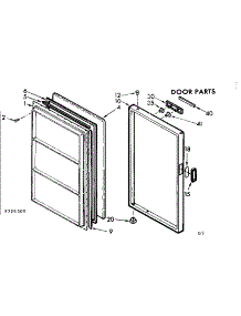Door Parts parts for Kenmore Freezer 106.726300 (106726300, 106 726300) from AppliancePartsPros.com