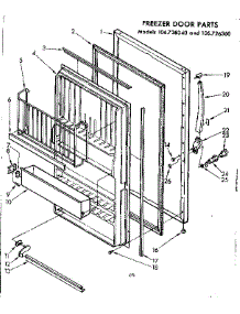 Door Parts parts for Kenmore Freezer 106.726340 (106726340, 106 726340) from AppliancePartsPros.com