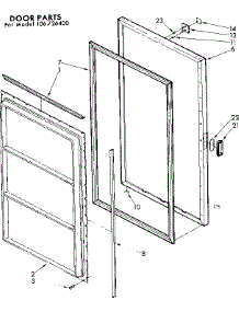 Door Parts parts for Kenmore Freezer 106.726400 (106726400, 106 726400) from AppliancePartsPros.com