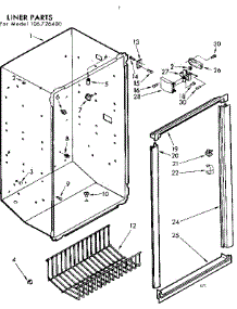 Liner Parts parts for Kenmore Freezer 106.726400 (106726400, 106 726400) from AppliancePartsPros.com
