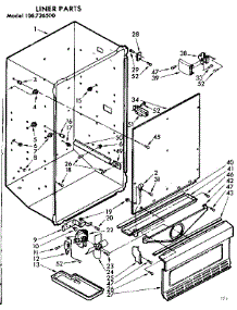 Liner Parts parts for Kenmore Freezer 106.726500 (106726500, 106 726500) from AppliancePartsPros.com