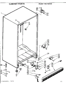 Cabinet Parts parts for Kenmore Freezer 106.726500 (106726500, 106 726500) from AppliancePartsPros.com