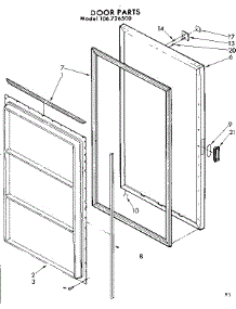 Door Parts parts for Kenmore Freezer 106.726500 (106726500, 106 726500) from AppliancePartsPros.com