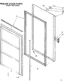 Door Parts parts for Kenmore Freezer 106.726501 (106726501, 106 726501) from AppliancePartsPros.com