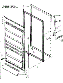 Door Parts parts for Kenmore Freezer 106.726520 (106726520, 106 726520) from AppliancePartsPros.com