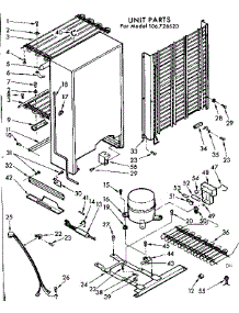 Unit Parts parts for Kenmore Freezer 106.726520 (106726520, 106 726520) from AppliancePartsPros.com