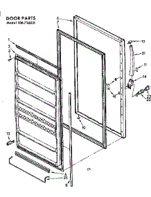 Door Parts parts for Kenmore Freezer 106.726521 (106726521, 106 726521) from AppliancePartsPros.com