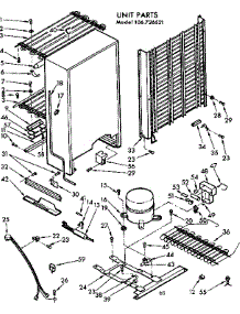 Unit Parts parts for Kenmore Freezer 106.726521 (106726521, 106 726521) from AppliancePartsPros.com