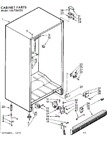 Freezer Cabinet Parts parts for Kenmore Freezer 106.726530 (106726530, 106 726530) from AppliancePartsPros.com