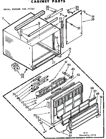 Cabinet Parts parts for Kenmore Heat Pump System 106.73760 (10673760, 106 73760) from AppliancePartsPros.com