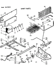 Unit Parts parts for Kenmore Freezer 106.7381520 (1067381520, 106 7381520) from AppliancePartsPros.com
