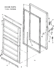 Door Parts parts for Kenmore Freezer 106.7381540 (1067381540, 106 7381540) from AppliancePartsPros.com