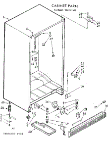 Cabinet Parts parts for Kenmore Freezer 106.7381540 (1067381540, 106 7381540) from AppliancePartsPros.com