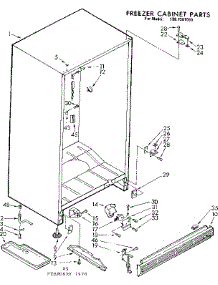 Freezer Cabinet Parts parts for Kenmore Freezer 106.7381550 (1067381550, 106 7381550) from AppliancePartsPros.com