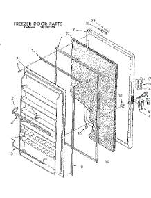 Freezer Door Parts parts for Kenmore Freezer 106.7381550 (1067381550, 106 7381550) from AppliancePartsPros.com