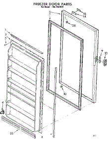 Freezer Door Parts parts for Kenmore Freezer 106.7382020 (1067382020, 106 7382020) from AppliancePartsPros.com