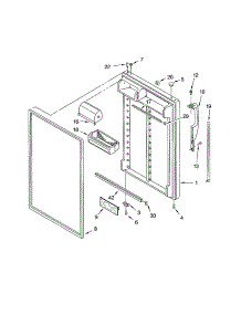Refrigerator Door parts for Kenmore Refrigerator 106.73862300 (10673862300, 106 73862300) from AppliancePartsPros.com