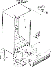 Cabinet Parts parts for Kenmore Freezer 106.7391540 (1067391540, 106 7391540) from AppliancePartsPros.com