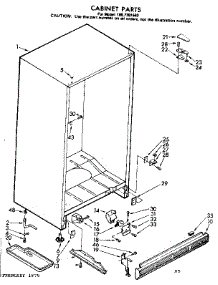 Cabinet Parts parts for Kenmore Freezer 106.7391550 (1067391550, 106 7391550) from AppliancePartsPros.com