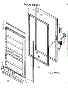 Door Parts parts for Kenmore Freezer 106.7392051 (1067392051, 106 7392051) from AppliancePartsPros.com