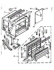 Cabinet Parts parts for Kenmore Heat Pump System 106.73960 (10673960, 106 73960) from AppliancePartsPros.com